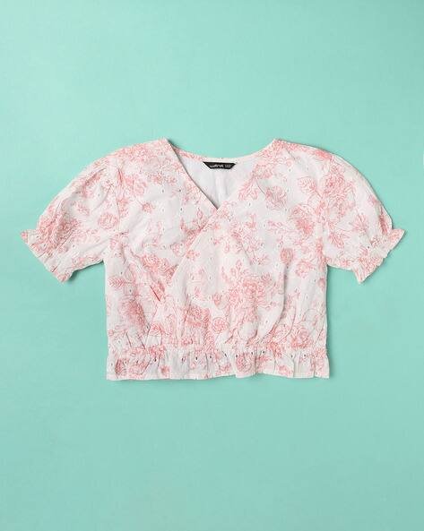 Wotnot by AZORTE Floral Print Wrap Top