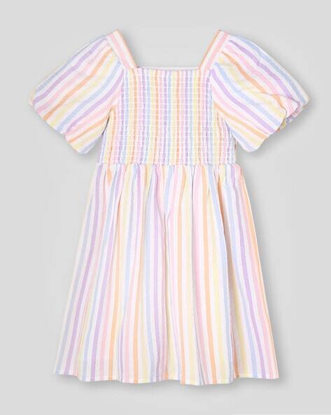 Wotnot by AZORTE Girls Striped Fit & Flare Dress