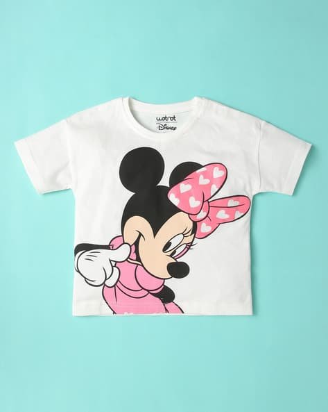Wotnot by AZORTE Minnie Mouse Print Crew-Neck T-Shirt