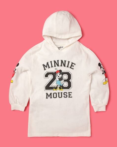 Wotnot by AZORTE Minnie Mouse Print Hooded T-Shirt Dress