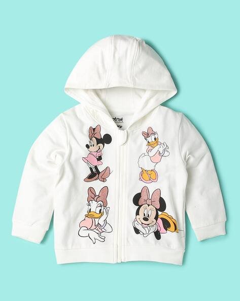 Wotnot by AZORTE Printed Hooded Zip-Front Sweatshirt