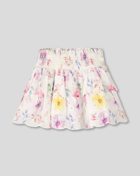 Wotnot by AZORTE Printed Schiffli Skirt