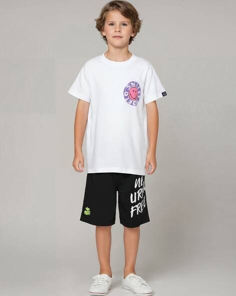 Wotnot by AZORTE Smiley Character Crew-Neck T-Shirt