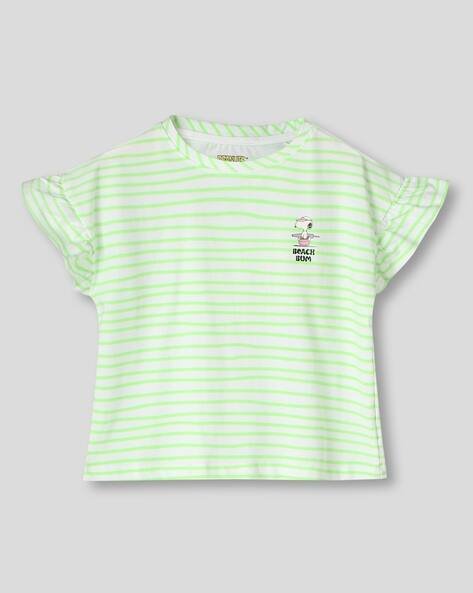 Wotnot by AZORTE Snoopy Printed Striped T-Shirt