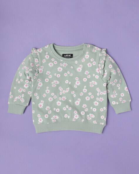 Wotnot Floral Print Crew-Neck Sweatshirt