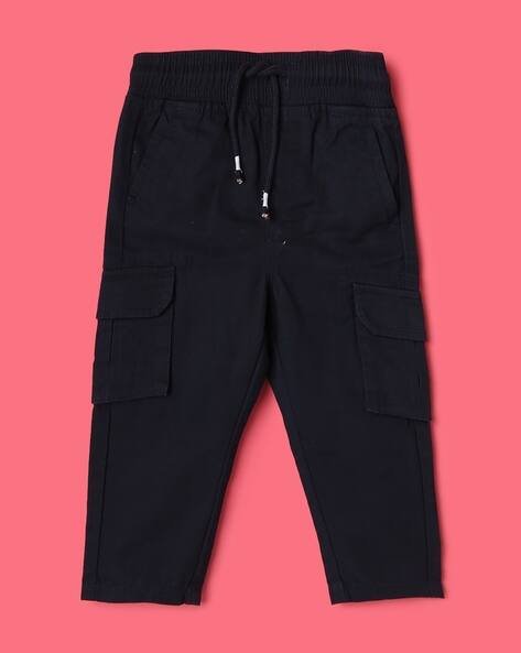 Wotnot Cotton Cargo Pants with Drawstring Waist