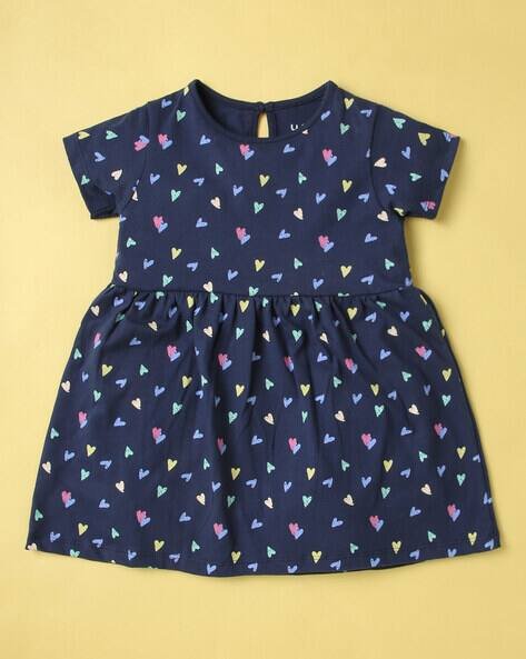 Wotnot Heart Print A-Line Dress