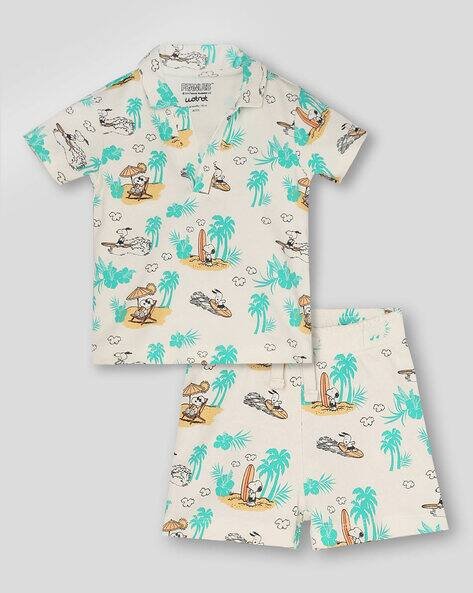 Wotnot Boys Snoopy Print T-Shirt & Shorts Set