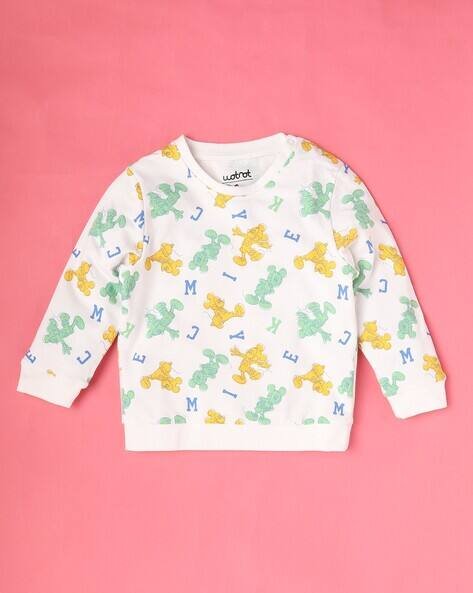Wotnot Mickey Mouse Print Crew-Neck T-Shirt