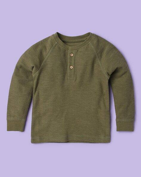 Wotnot Henley T-Shirt with Raglan Sleeves