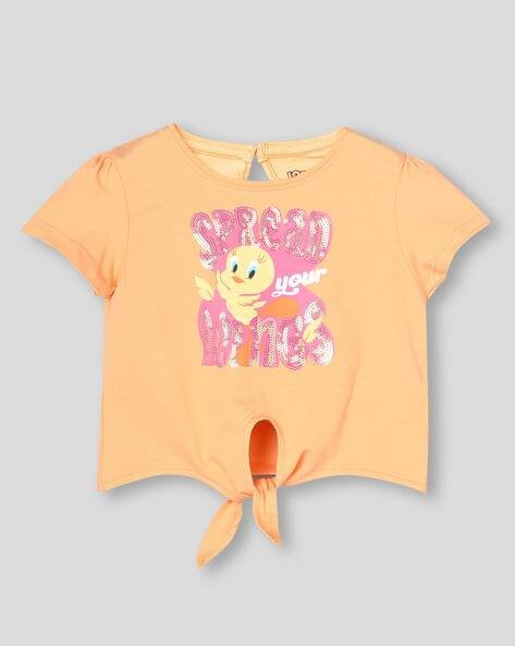 Wotnot Tweetie Print with Sequence Boxy T-Shirt