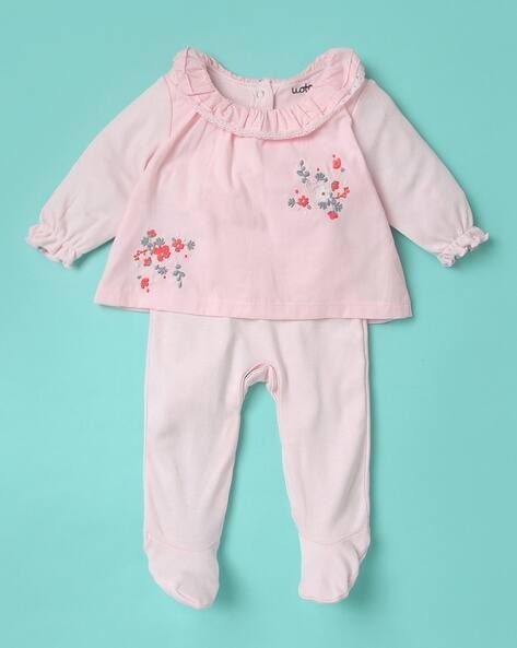 Wotnot Embroidered Round-Neck Romper