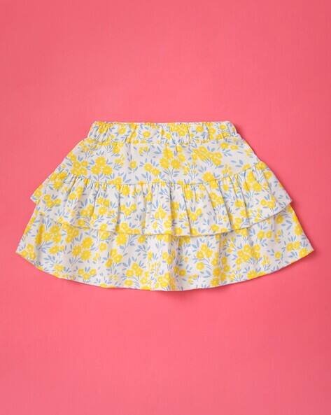 Wotnot Floral Print Tiered Skirt