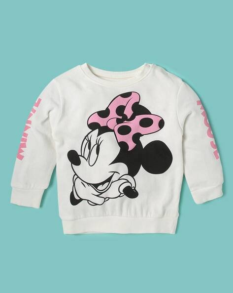 Wotnot Minnie Mouse Print Crew-Neck Sweatshirt