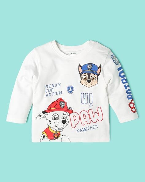 Wotnot Paw Patrol Print Crew-Neck T-Shirt