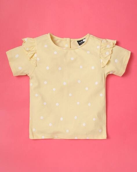 Wotnot Polka-Dot Round-Neck Top