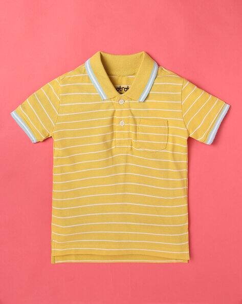 Wotnot Striped Polo T-Shirt with Patch Pocket