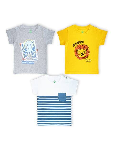 YUV Pack of 3 Graphic Printed T-Shirts