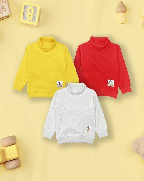 YUV Pack of 3 Turtle-Neck Sweatshirts