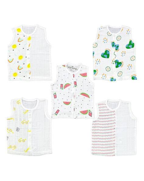 YUV Pack of 5 Sleeveless Graphic Print T-shirt