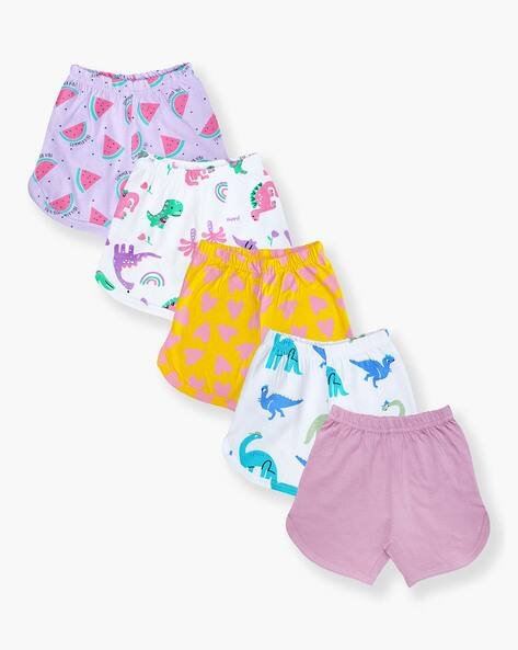YUV Pack of 5 Graphic Print Shorts with Elasticated Waistband