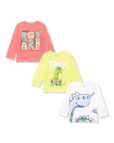 YUV Pack of 3 Typographic Print T-Shirts