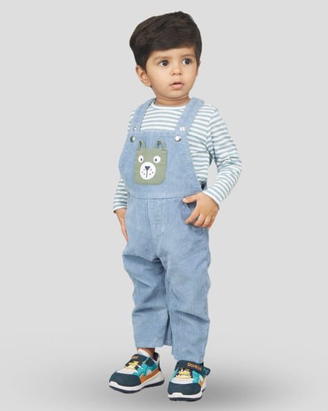 ZALIO Cartoon Print Dungree & T-Shirt Set