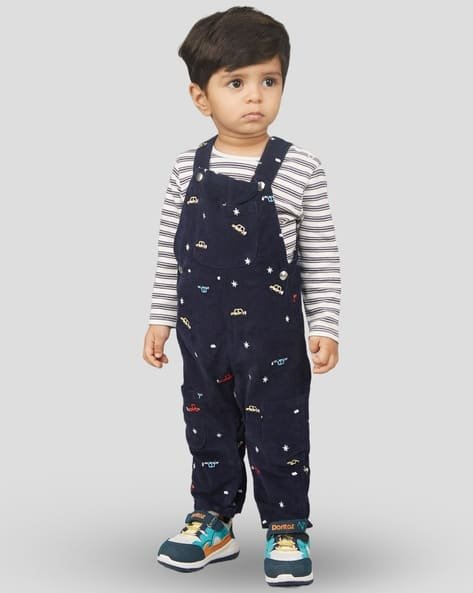 ZALIO Printed T-Shirt & Dungaree Set