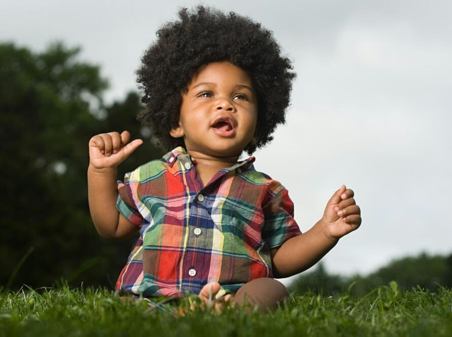 Baby in a park