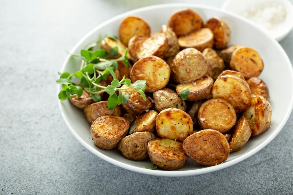 Roasted or air fryed baby potatoes