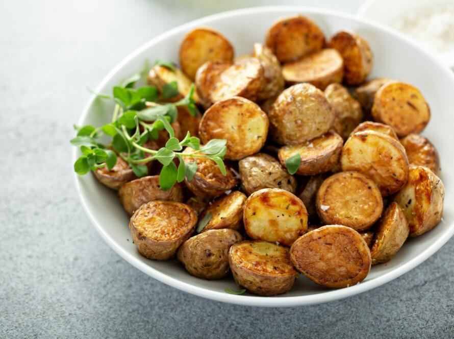 Roasted or air fryed baby potatoes