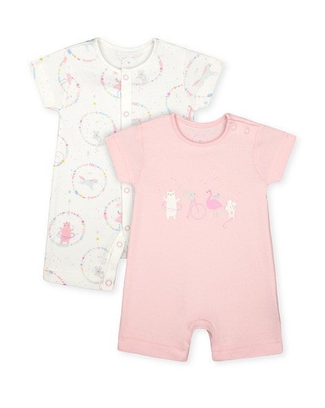 mothercare pack of 2 printed rompers 7