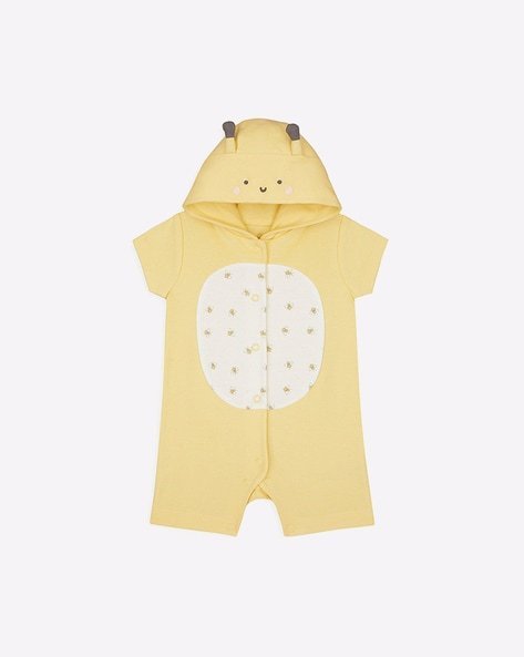 mothercare panelled rompers with bunny ears