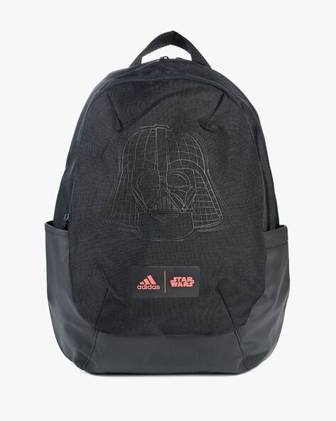 Black Adidas Star Wars backpack with Darth Vader design.