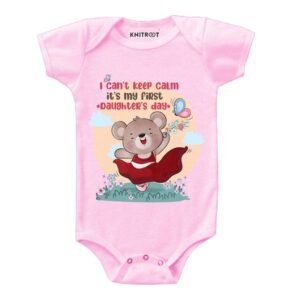 KNITROOT - Typographic Print Round-Neck Romper