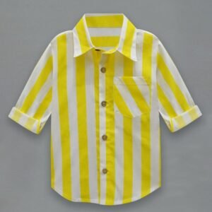 A.T.U.N All Things Uber Nice Boys Striped Regular Fit Shirt with Patch Pocket