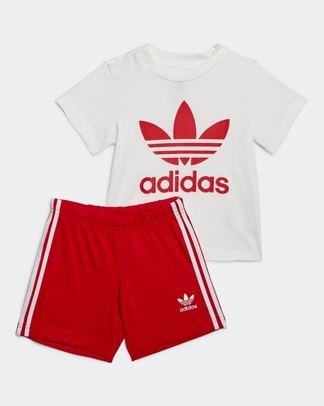 Adidas Kids Brand Print T-Shirt with Shorts