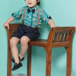 AJ DEZINES Elephant Printed 5-Piece Suit Set