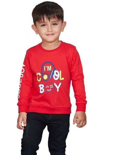 BABY'S PRIDE Typographic Print Round-Neck Sweatshirt