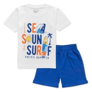 BABY'S PRIDE Typographic Print Shorts & T-Shirt Set