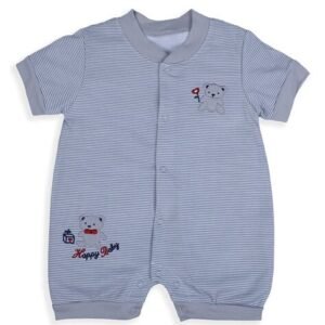 Babymoo - Striped Round-Neck Rompers