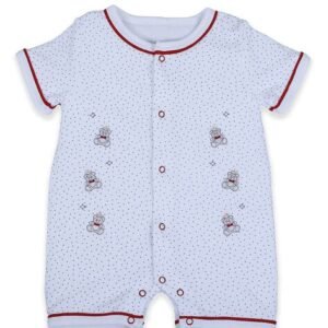 Babymoo - Micro Print Round Neck Rompers