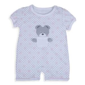 Babymoo - Polka-Dots Round-Neck Rompers