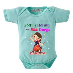 BABYWISH - Cartoon Print Round-Neck Romper