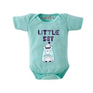 BABYWISH - Graphic Print Onesies with Snap-Button Closure