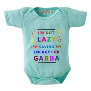 BABYWISH - Typographic Print Round-Neck Rompers