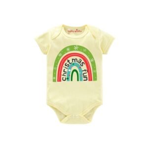BABYWISH - Graphic Print Onesies with Short Sleeves