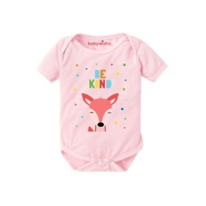 BABYWISH - Graphic Print Envelope-Neck Rompers