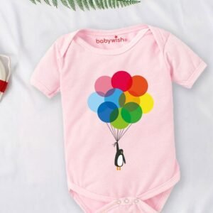 BABYWISH - Graphic Print Onesies with Snap-Button Closure