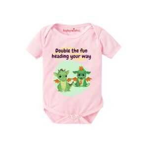 BABYWISH - Graphic Print Onesies with Snap-Button Closure